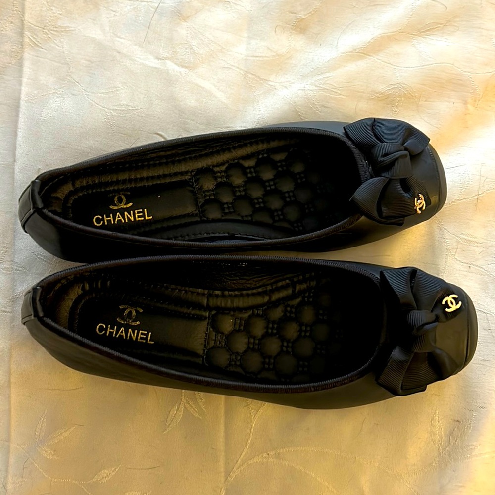 Flat Shoes blk size 7